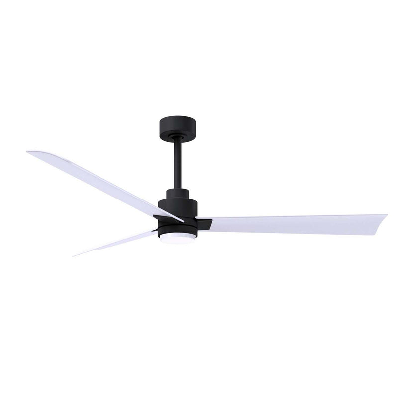 Matthews Fan Company - AKLK-BK-MWH-56 - 56"Ceiling Fan - Alessandra - LK - Matte Black