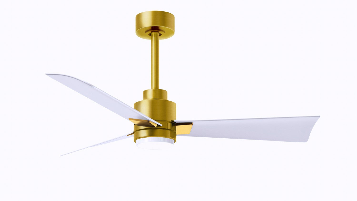 Matthews Fan Company - AKLK-BRBR-MWH-42 - 42"Ceiling Fan - Alessandra - LK - Brushed Brass