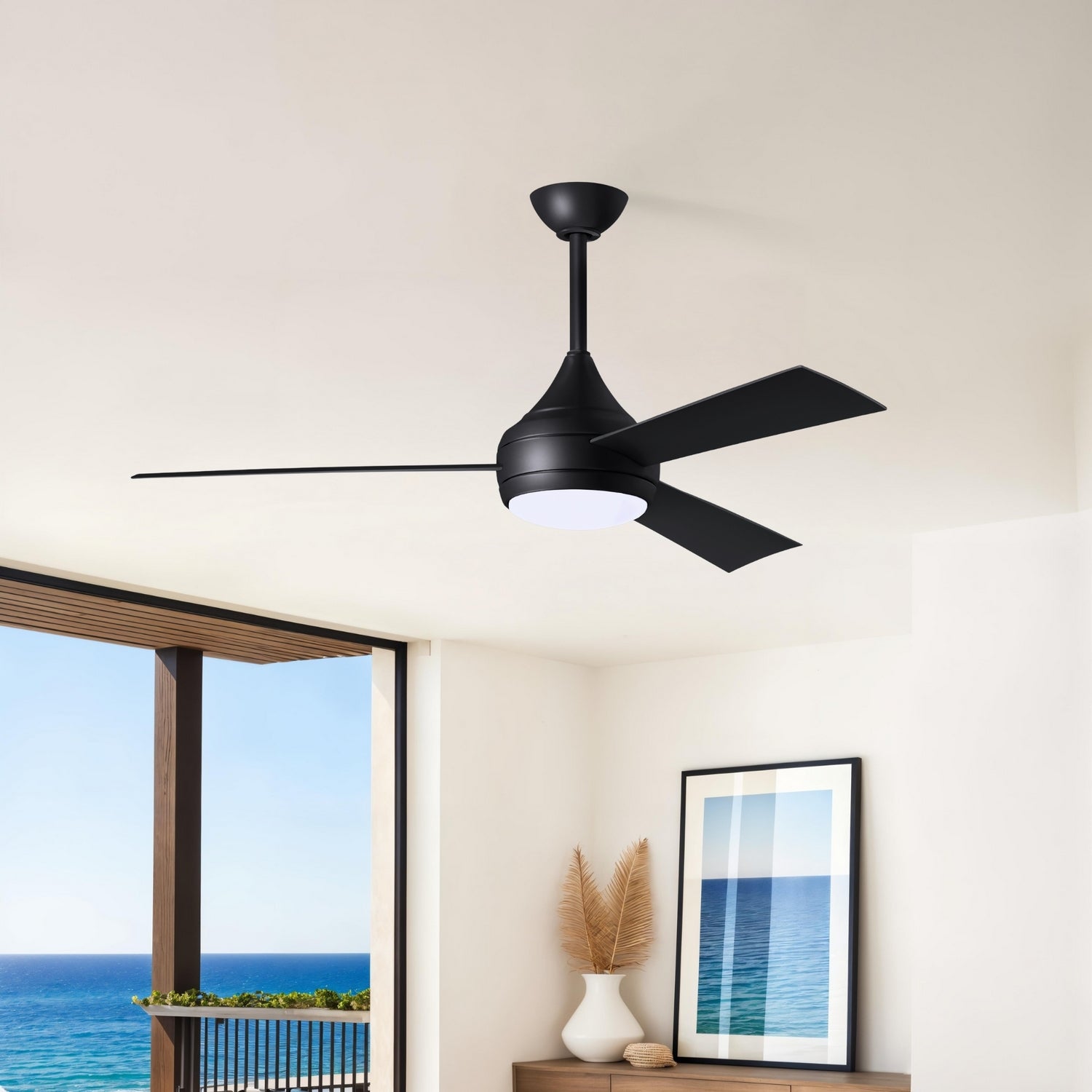 Matthews Fan Company - DA-BK-BK - 52" Ceiling Fan - Donaire - Matte Black