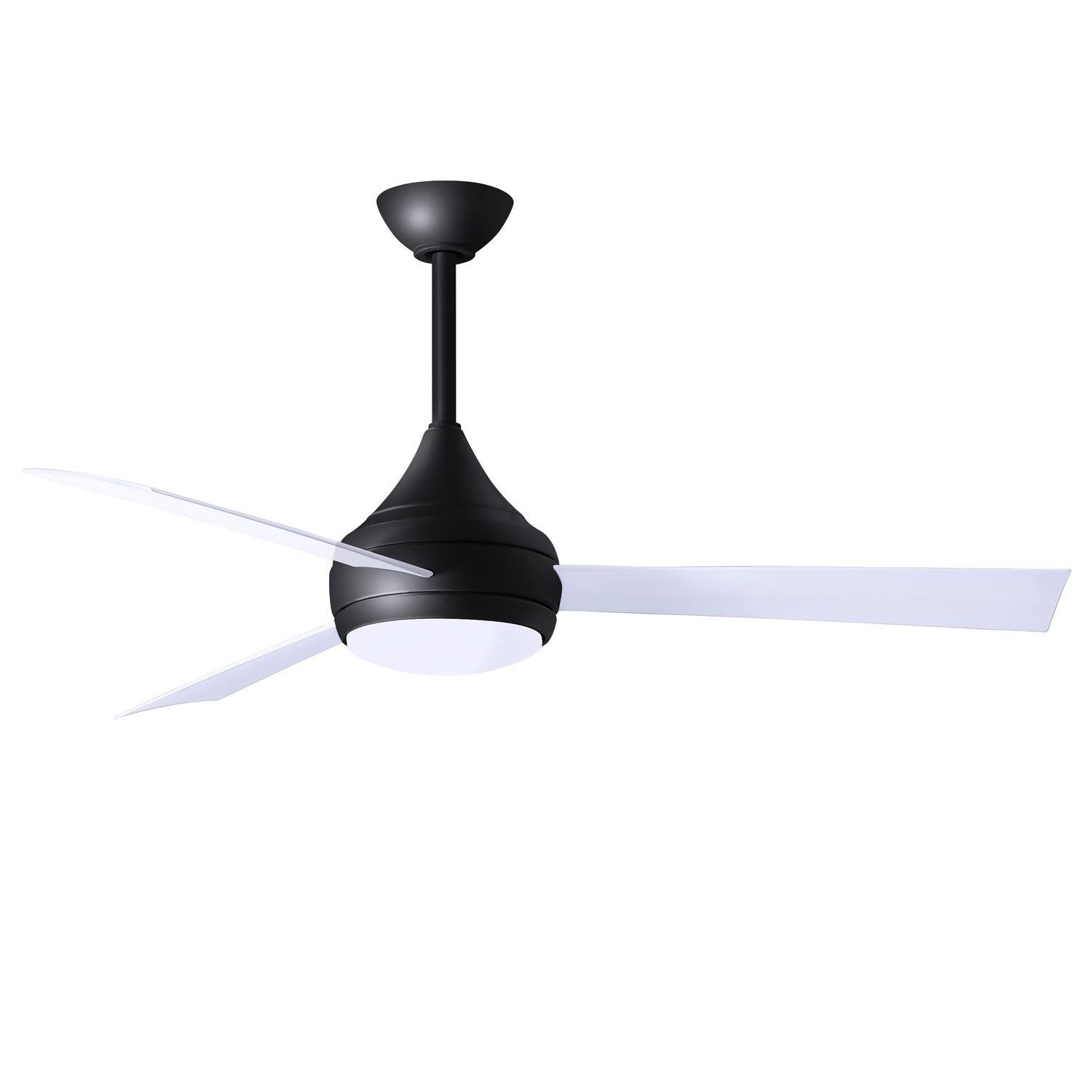 Matthews Fan Company - DA-BK-WH - 52"Ceiling Fan - Donaire - Matte Black