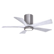 Matthews Fan Company - IR5HLK-BP-MWH-42 - 42"Ceiling Fan - Irene-5HLK - Brushed Pewter