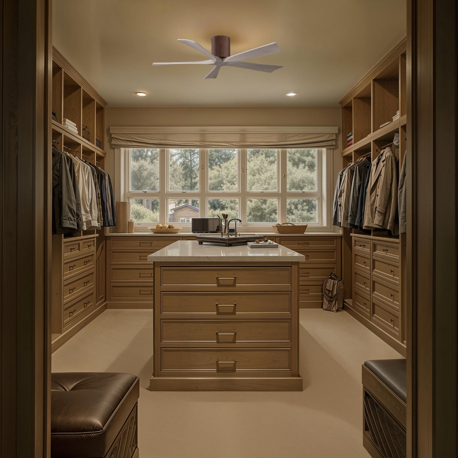 Matthews Fan Company - IR5H-WN-GA-52 - 52"Ceiling Fan - Irene-5H - Walnut