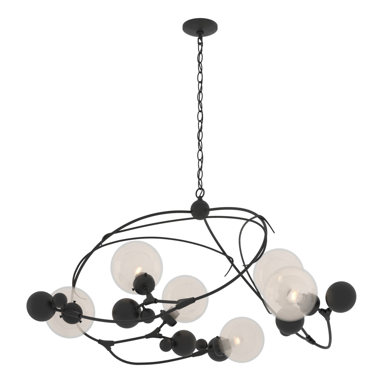 Hubbardton Forge - 136421-SKT-10-WF0639 - Six Light Pendant - Sprig - Black