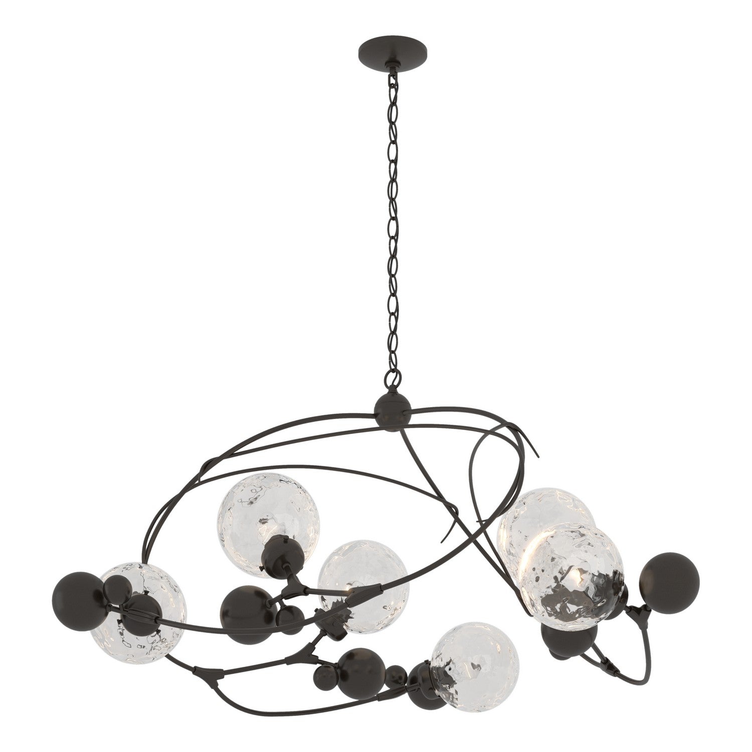 Hubbardton Forge - 136421-SKT-14-LL0639 - Six Light Pendant - Sprig - Oil Rubbed Bronze