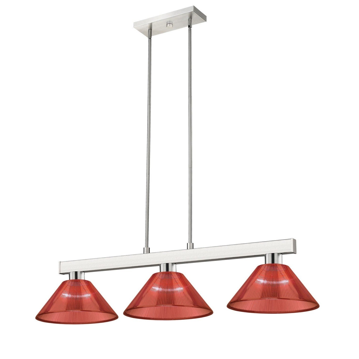 Z-Lite - 152BN-ARBG - Three Light Billiard - Cobalt - Brushed Nickel
