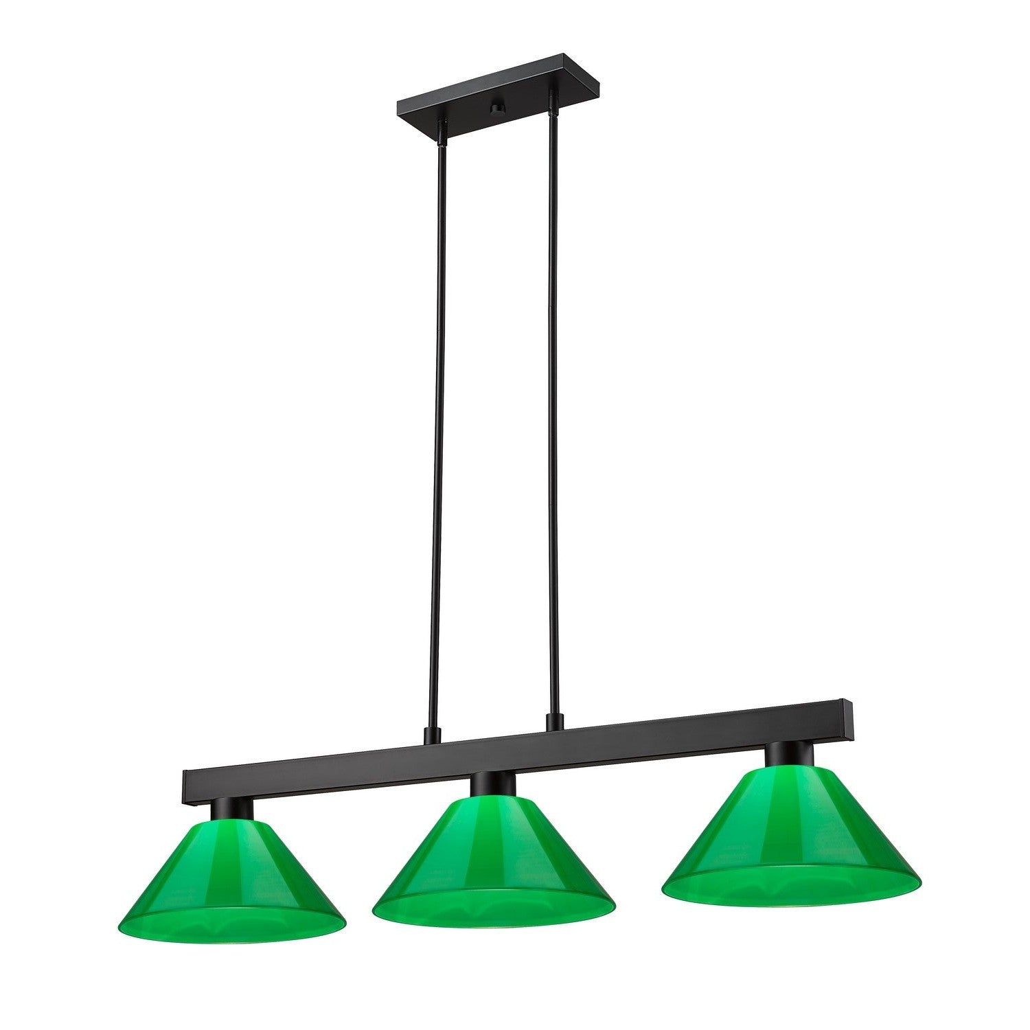 Z-Lite - 152MB-PGR - Three Light Billiard - Cobalt - Matte Black
