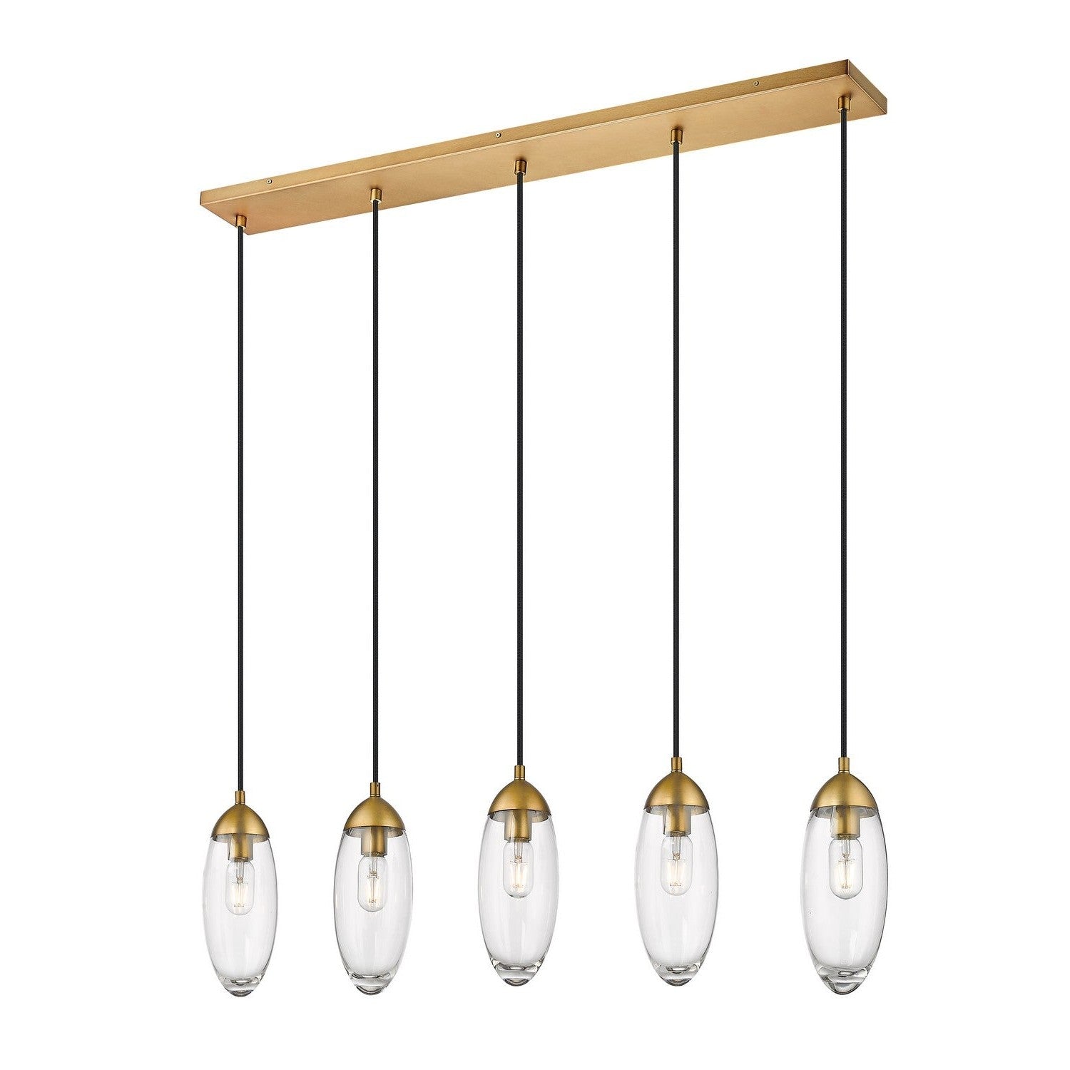 Z-Lite - 651P-5L-RB - Five Light Linear Chandelier - Arden - Rubbed Brass