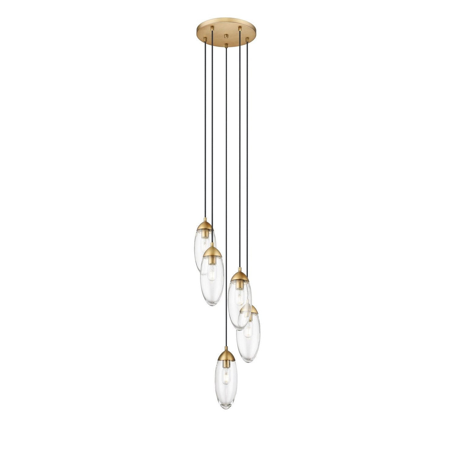 Z-Lite - 651P-5R-RB - Five Light Chandelier - Arden - Rubbed Brass