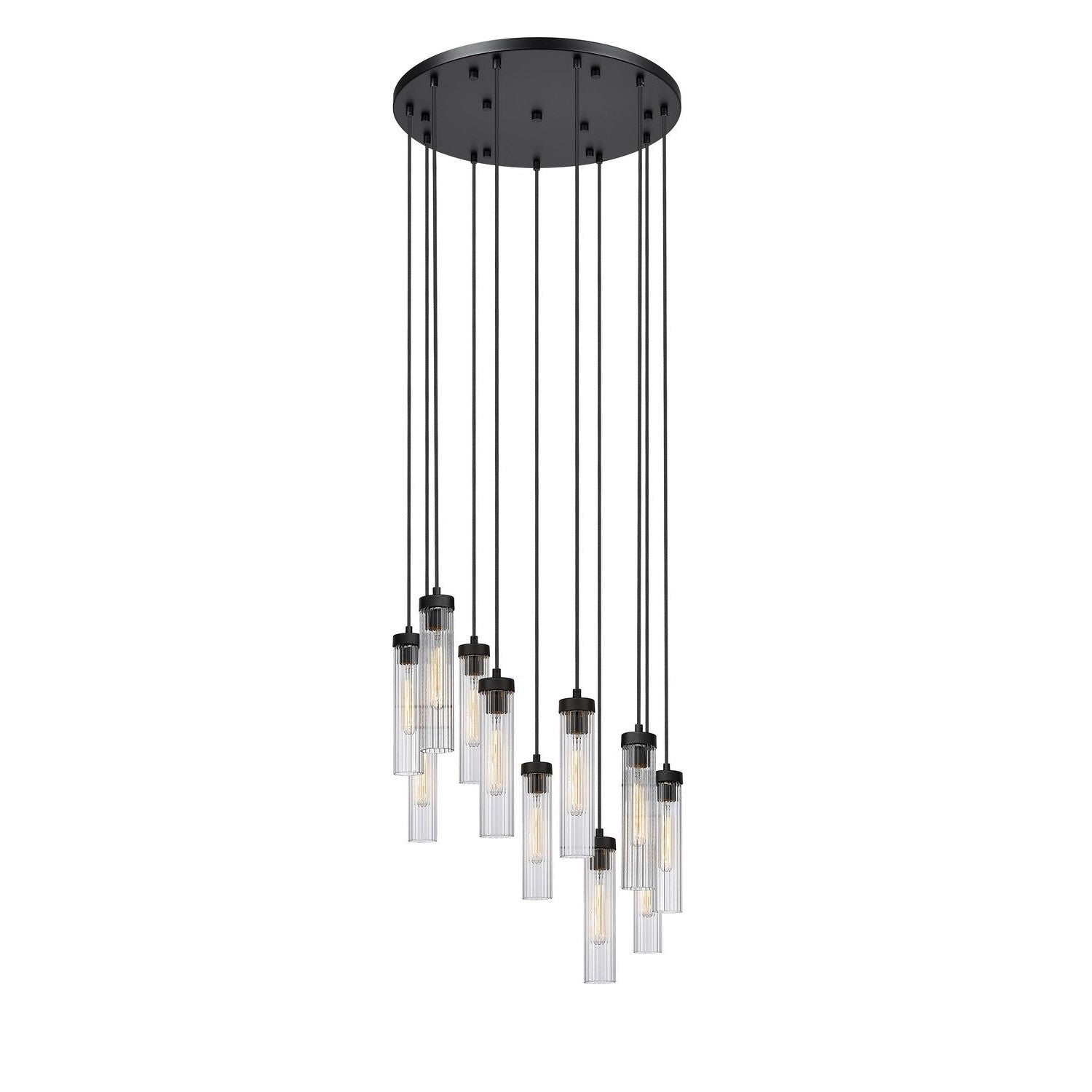 Z-Lite - 740P-11R-MB - 11 Light Chandelier - Beau - Matte Black