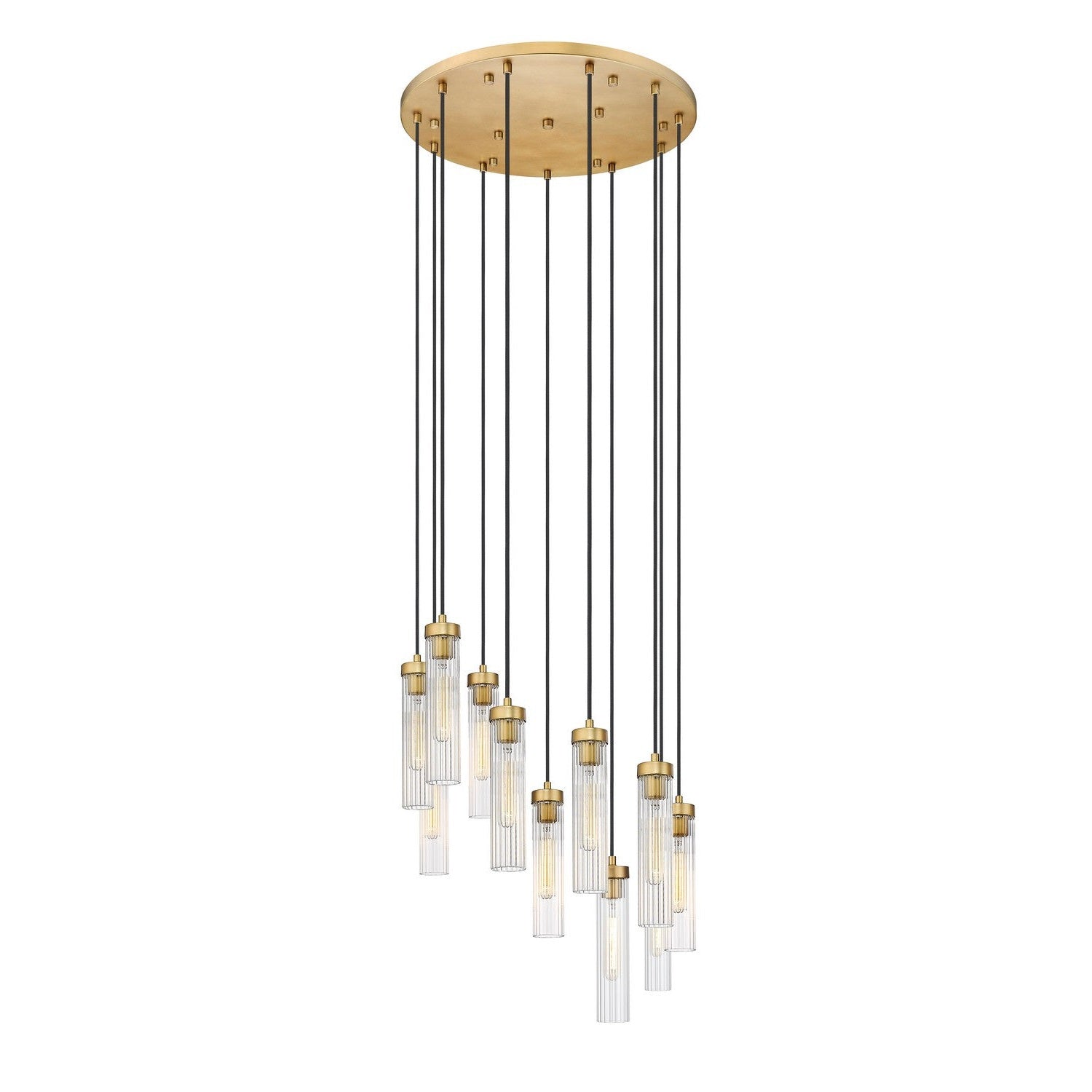 Z-Lite - 740P-11R-RB - 11 Light Chandelier - Beau - Rubbed Brass