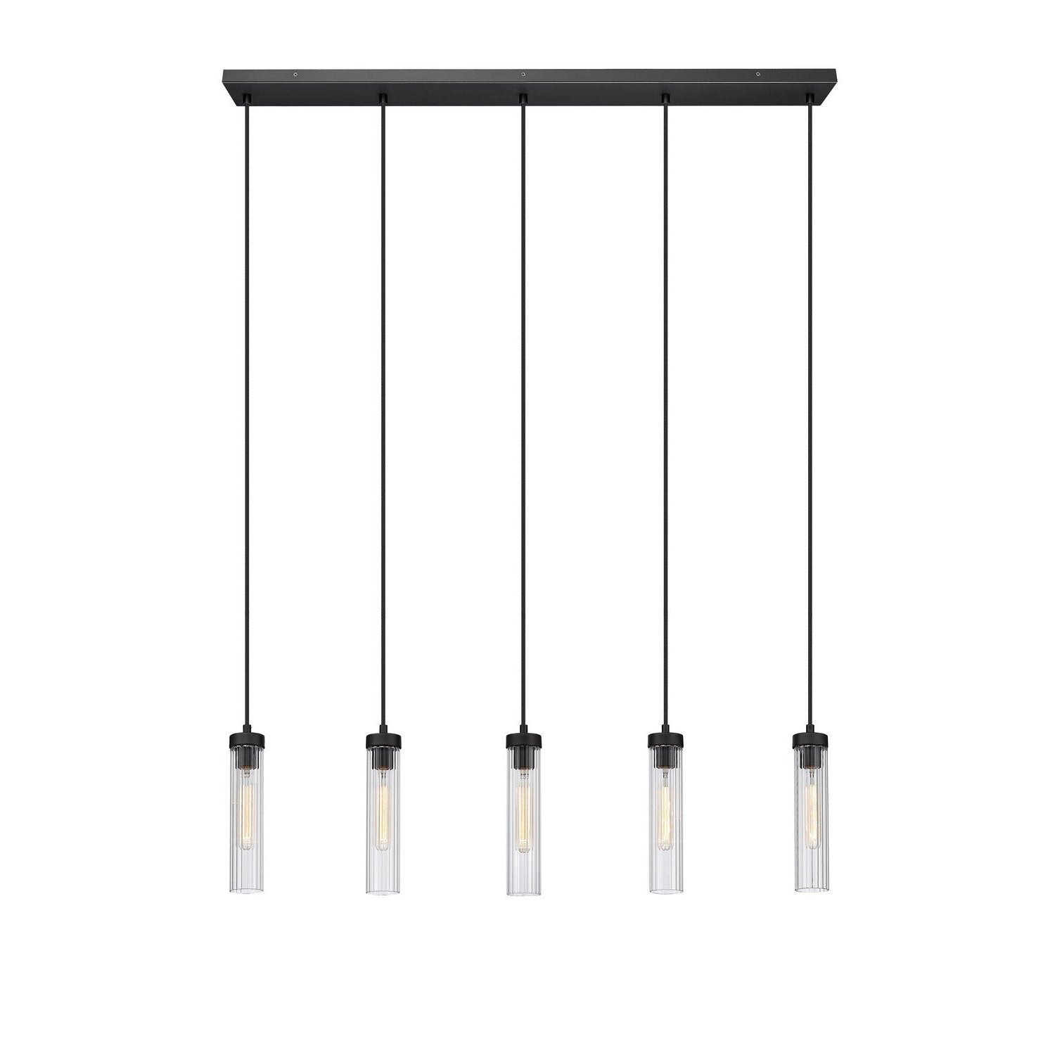 Z-Lite - 740P-5L-MB - Five Light Linear Chandelier - Beau - Matte Black
