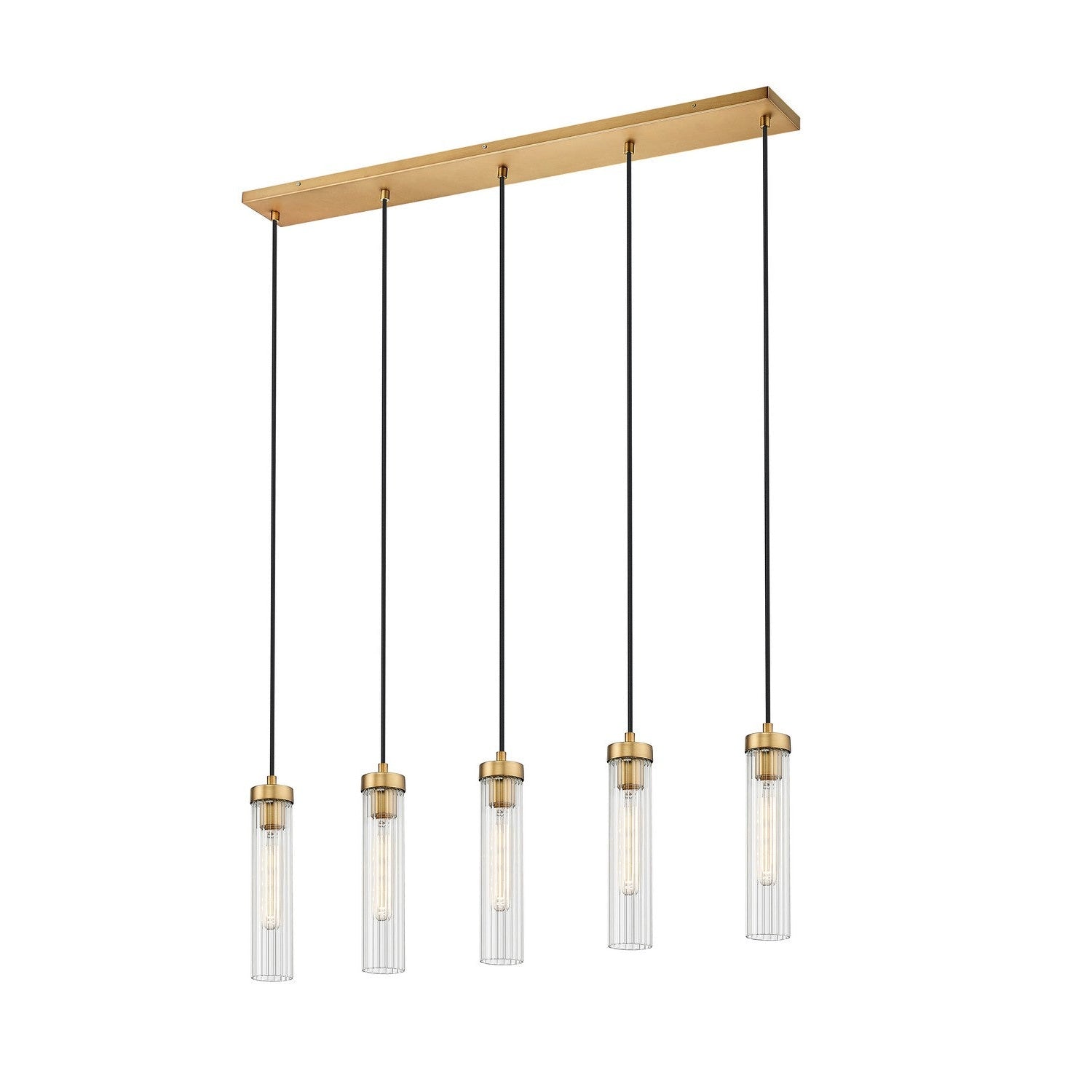 Z-Lite - 740P-5L-RB - Five Light Linear Chandelier - Beau - Rubbed Brass