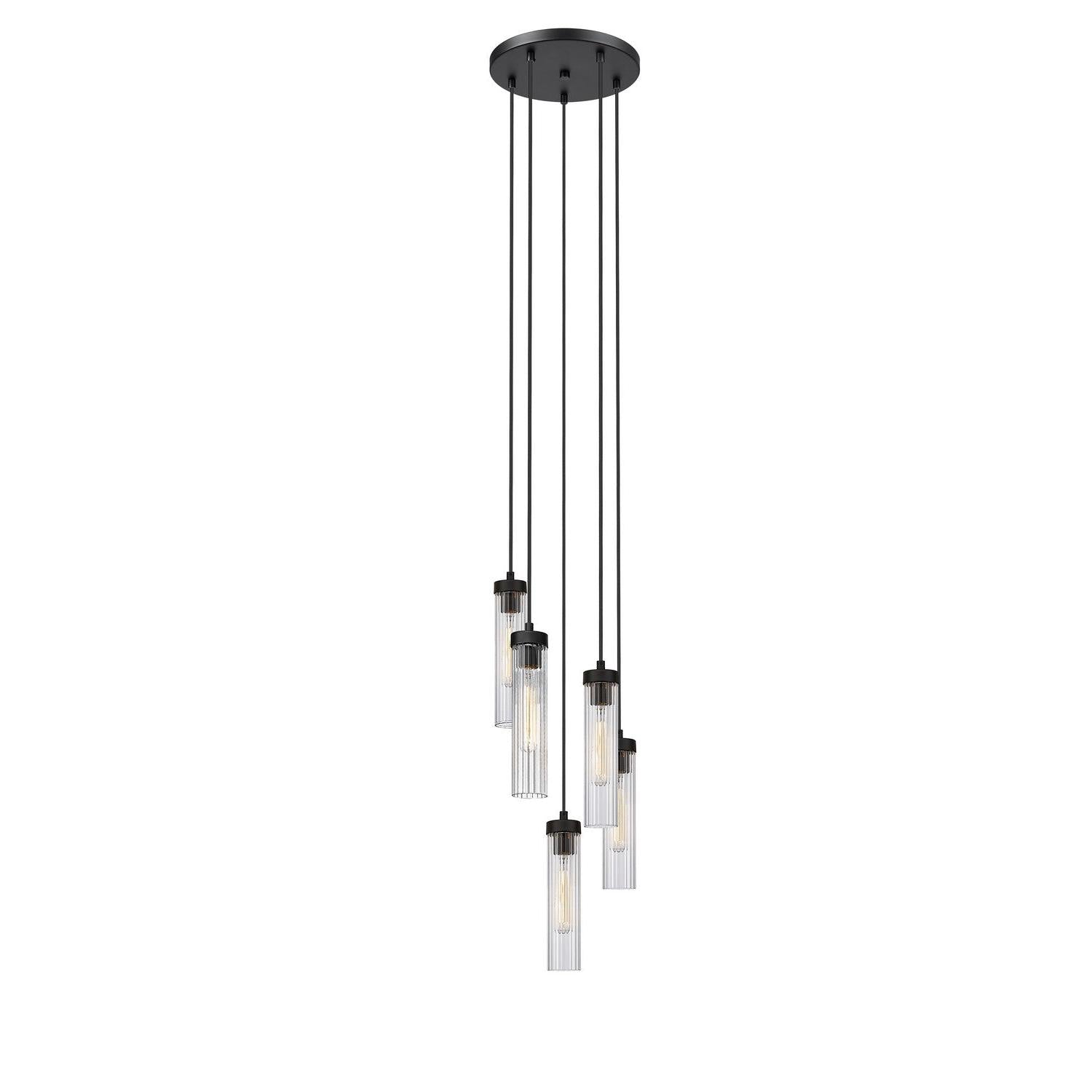 Z-Lite - 740P-5R-MB - Five Light Chandelier - Beau - Matte Black
