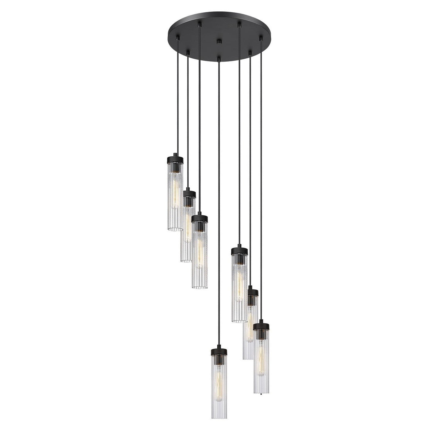 Z-Lite - 740P-7R-MB - Seven Light Chandelier - Beau - Matte Black