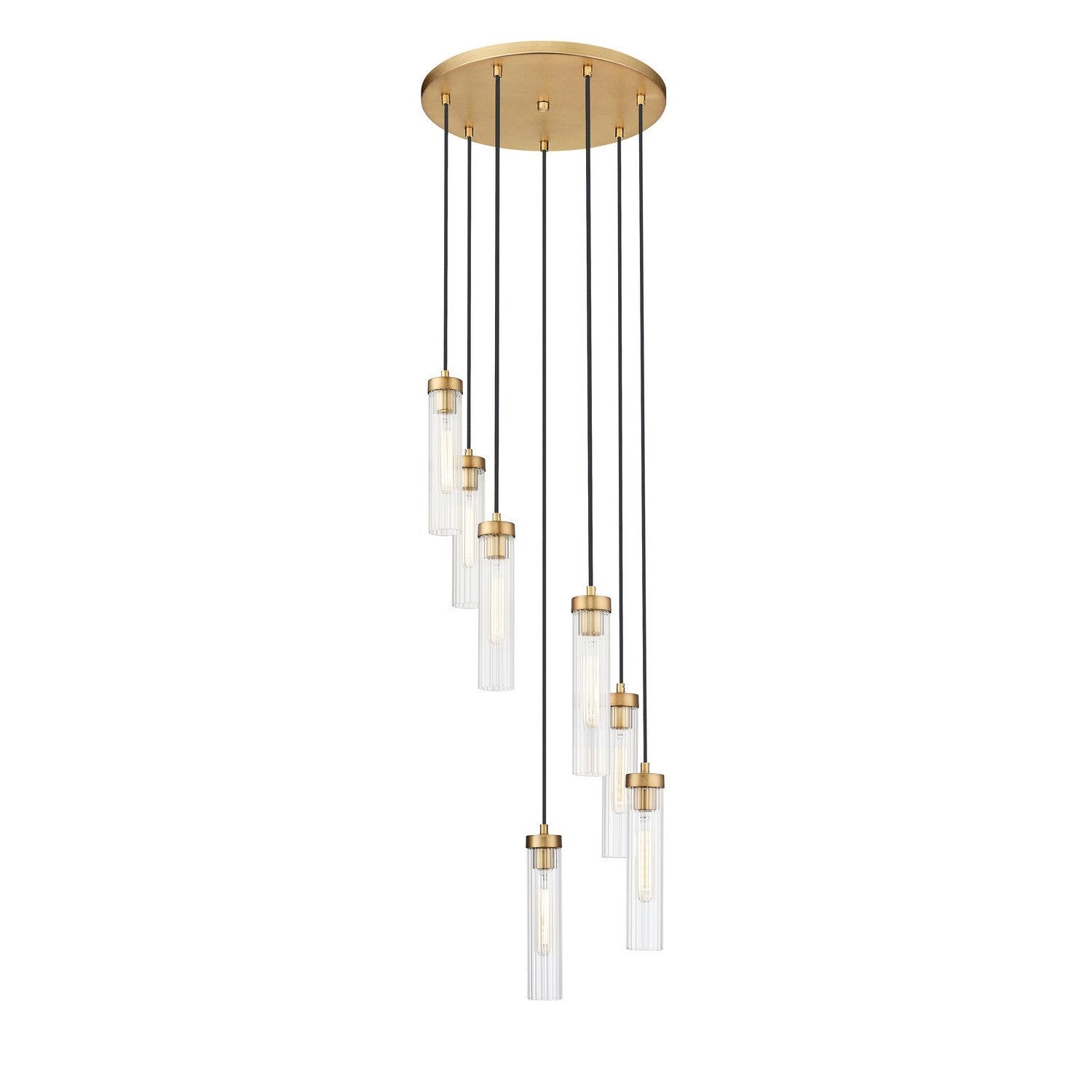 Z-Lite - 740P-7R-RB - Seven Light Chandelier - Beau - Rubbed Brass