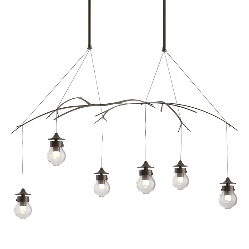 Hubbardton Forge - 136560-SKT-SHRT-05-ZM0565 - Six Light Pendant - Kiwi - Bronze