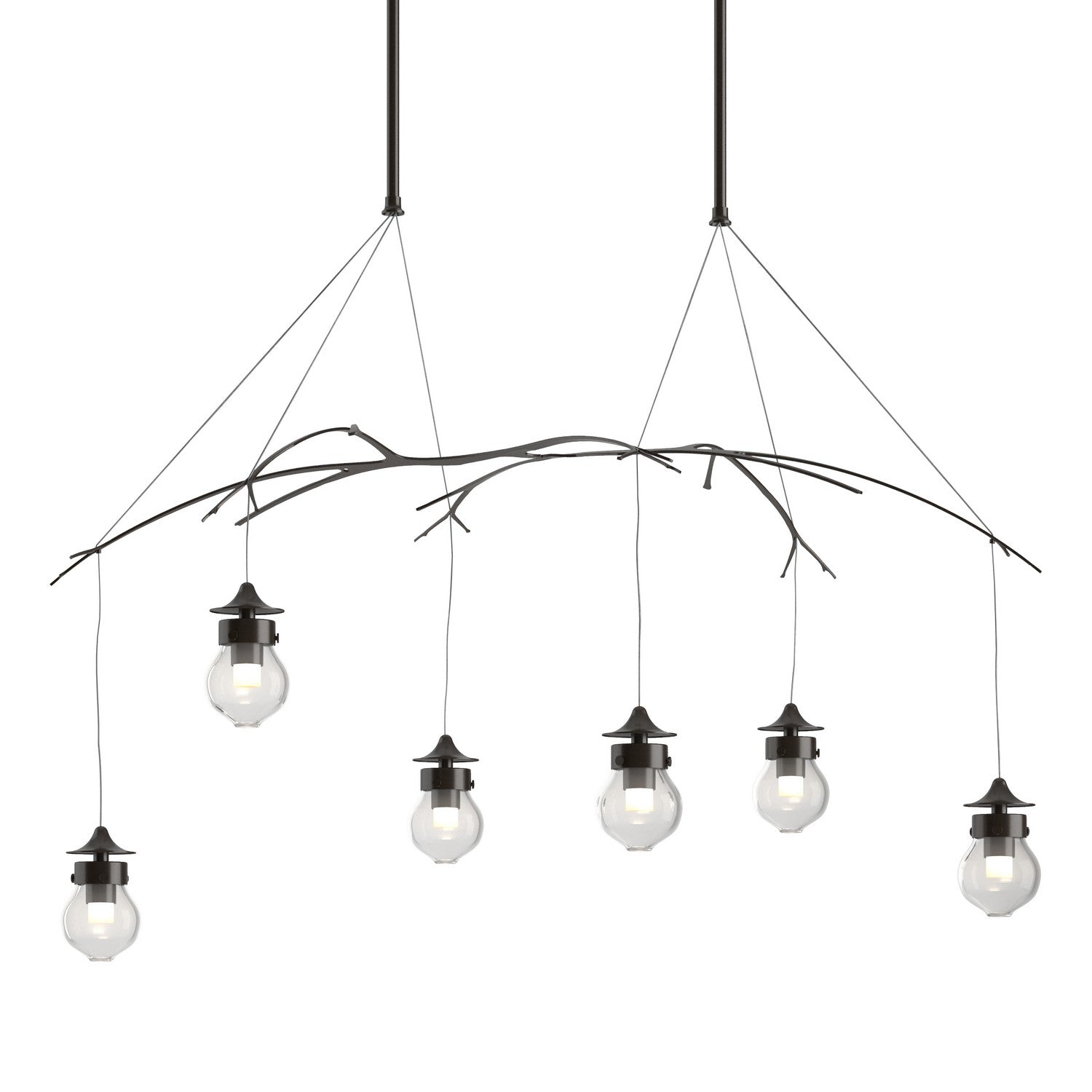 Hubbardton Forge - 136560-SKT-STND-14-ZM0565 - Six Light Pendant - Kiwi - Oil Rubbed Bronze