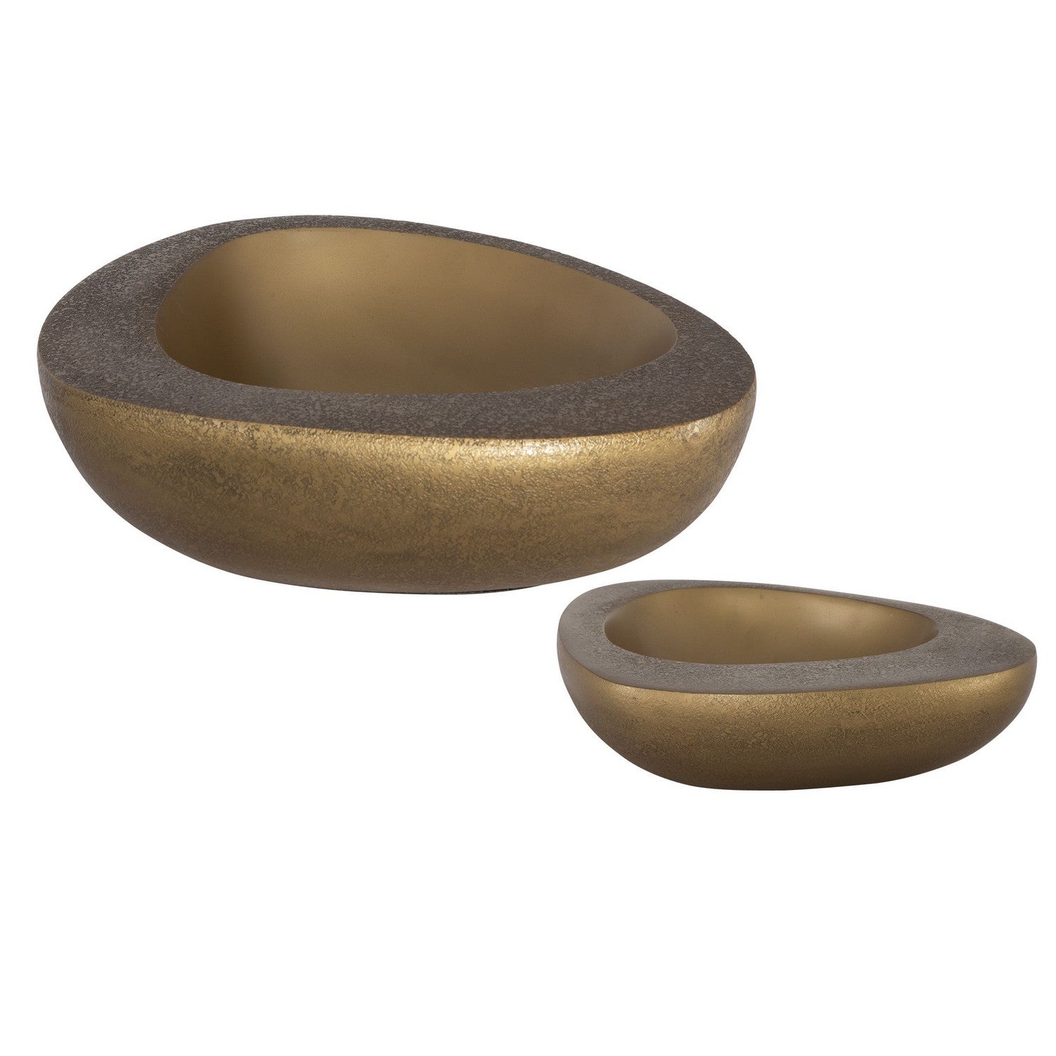 Uttermost - 18081 - Bowls, Set Of 2 - Ovate - Antique Brass