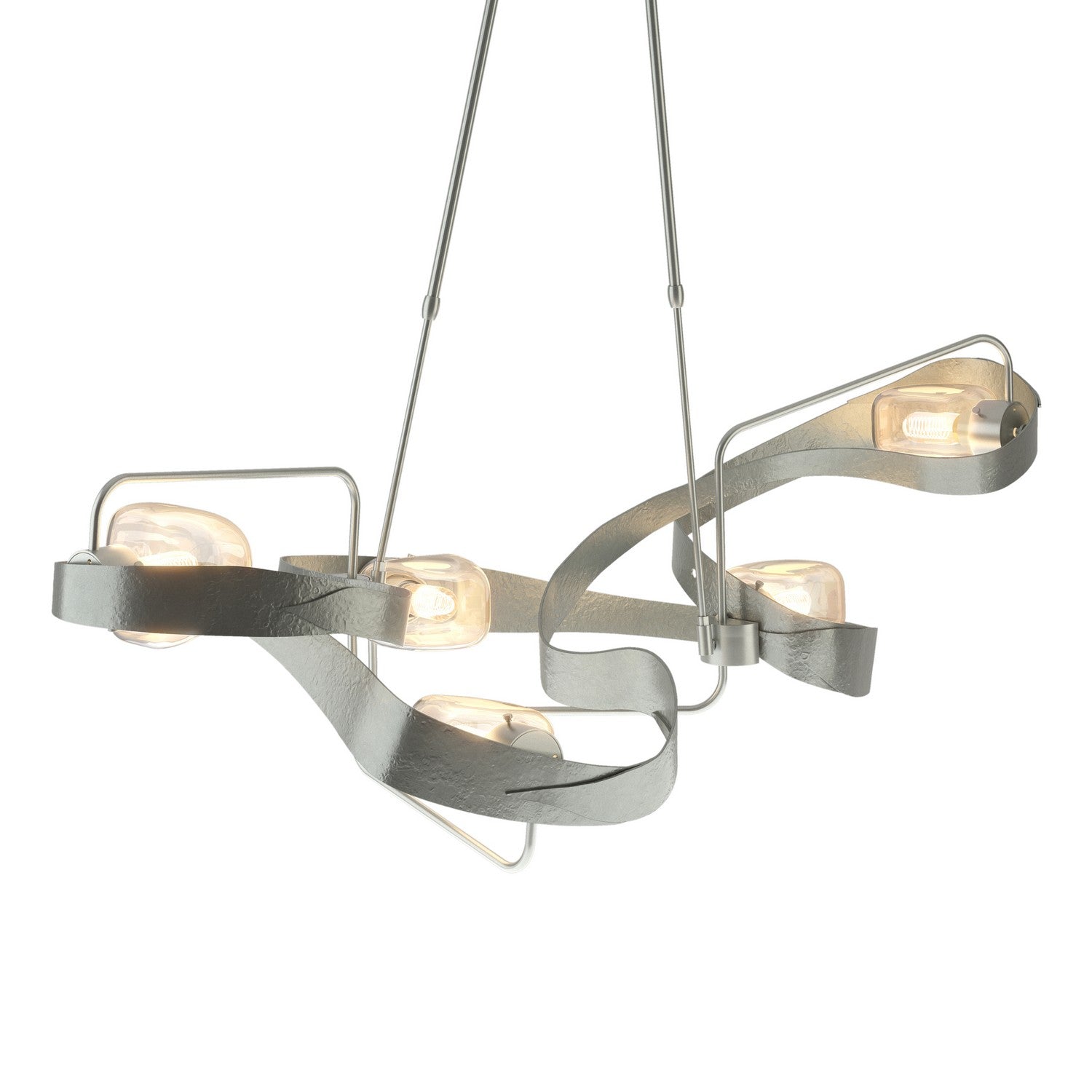 Hubbardton Forge - 137820-SKT-LONG-82-ZM0549 - Five Light Pendant - Graffiti - Vintage Platinum