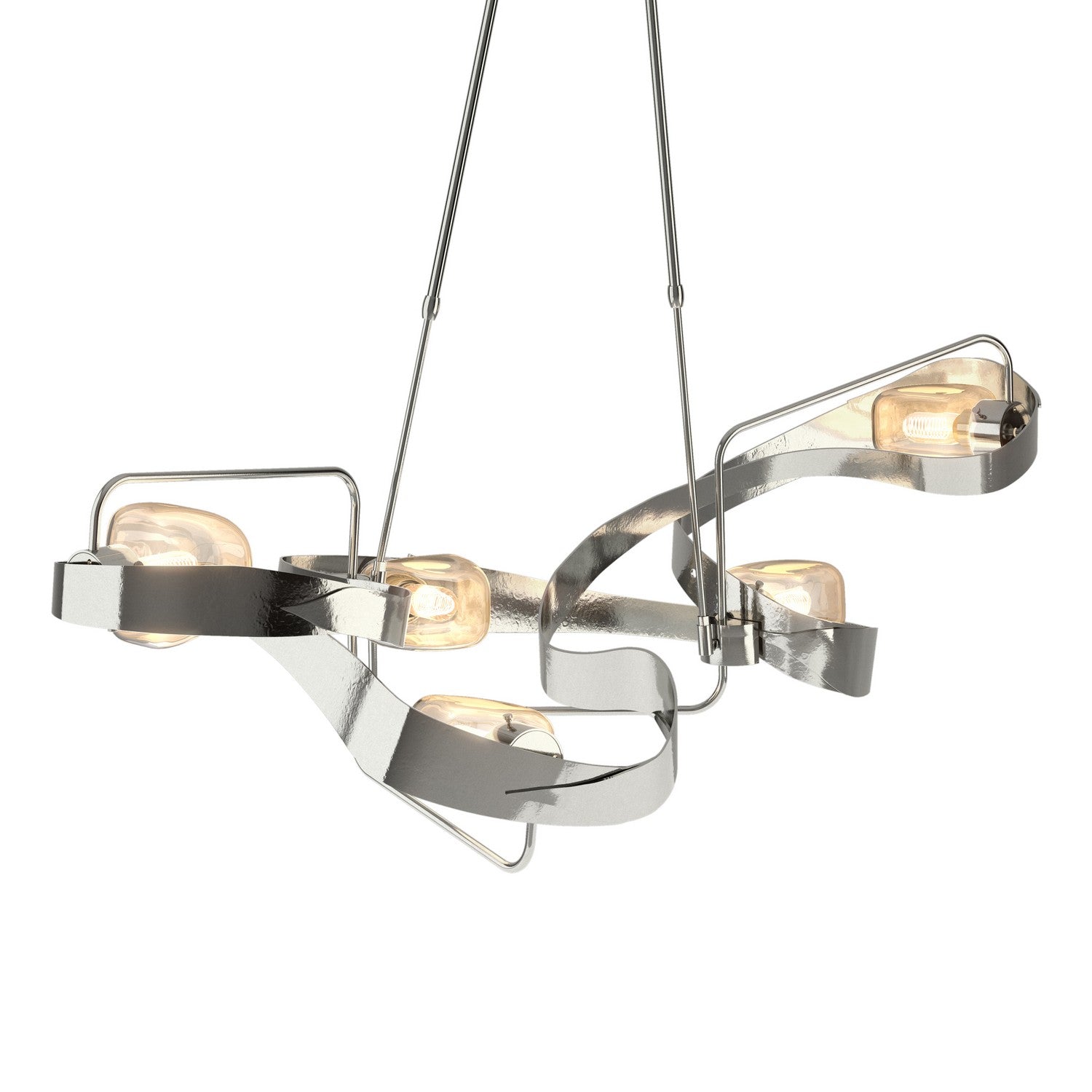 Hubbardton Forge - 137820-SKT-LONG-85-ZM0549 - Five Light Pendant - Graffiti - Sterling
