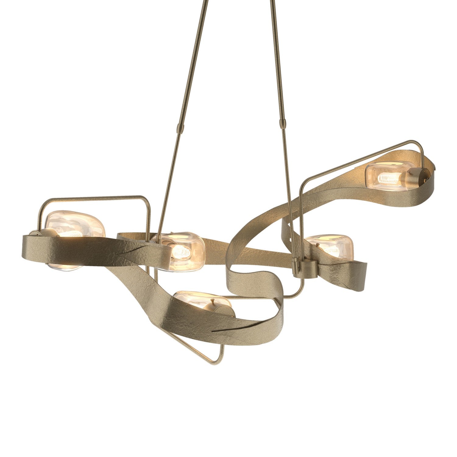 Hubbardton Forge - 137820-SKT-SHRT-84-ZM0549 - Five Light Pendant - Graffiti - Soft Gold