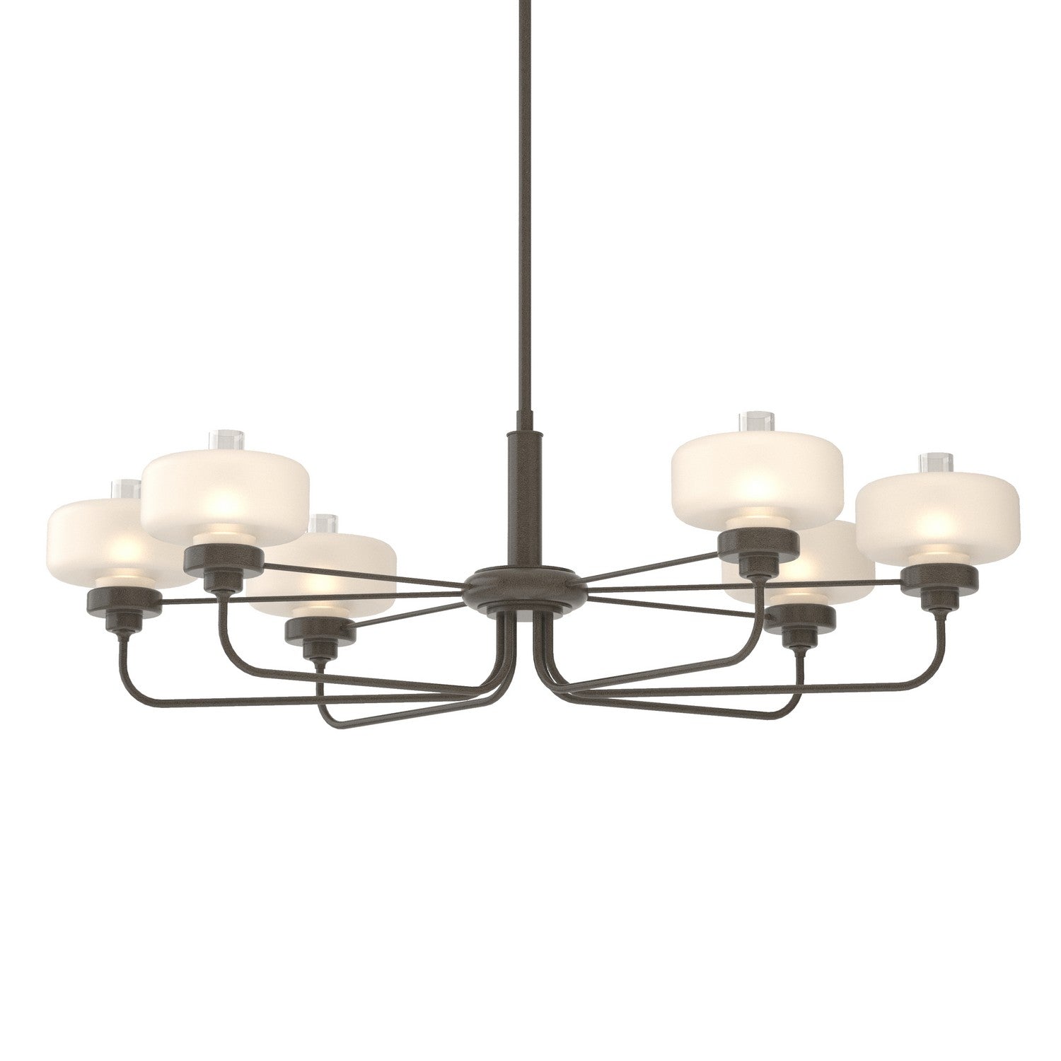 Hubbardton Forge - 137840-SKT-MULT-07-WC0593 - Six Light Pendant - Nola - Dark Smoke