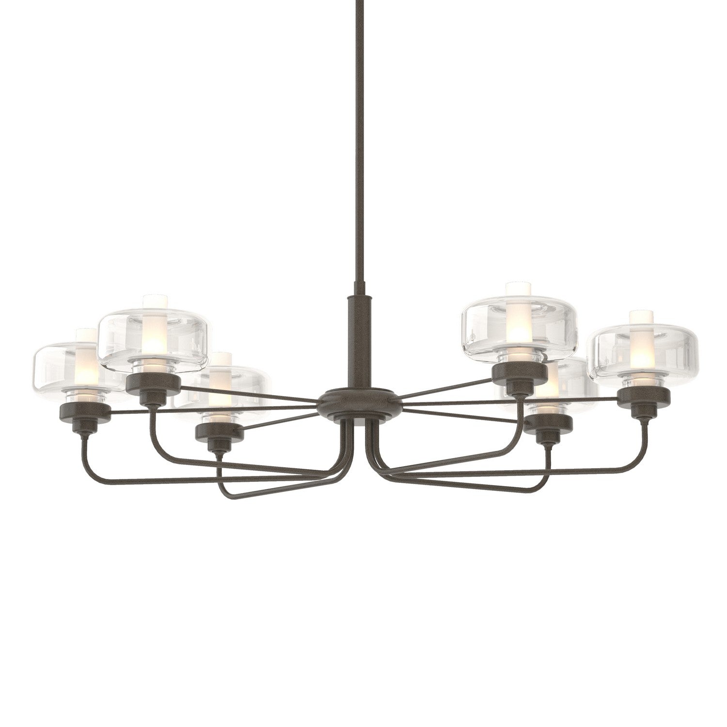 Hubbardton Forge - 137840-SKT-MULT-07-YE0592 - Six Light Pendant - Nola - Dark Smoke