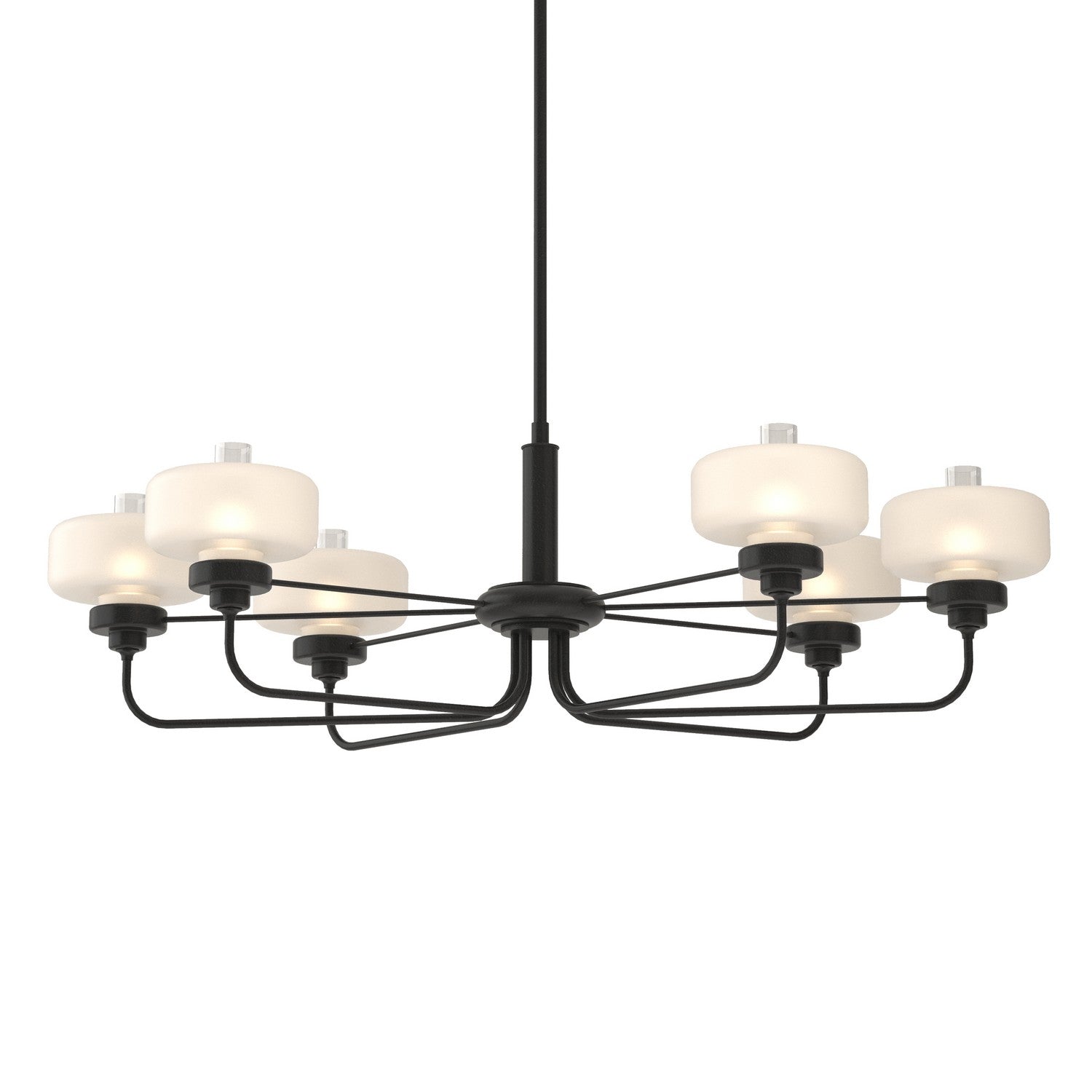 Hubbardton Forge - 137840-SKT-MULT-10-WC0593 - Six Light Pendant - Nola - Black
