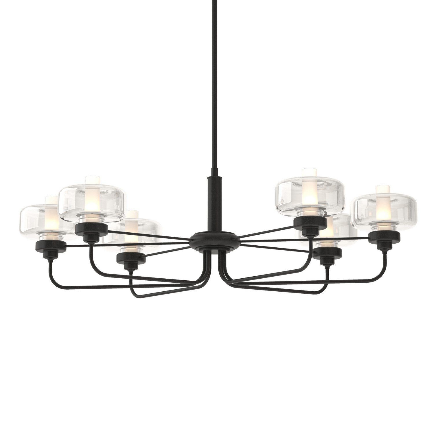 Hubbardton Forge - 137840-SKT-MULT-10-YE0592 - Six Light Pendant - Nola - Black