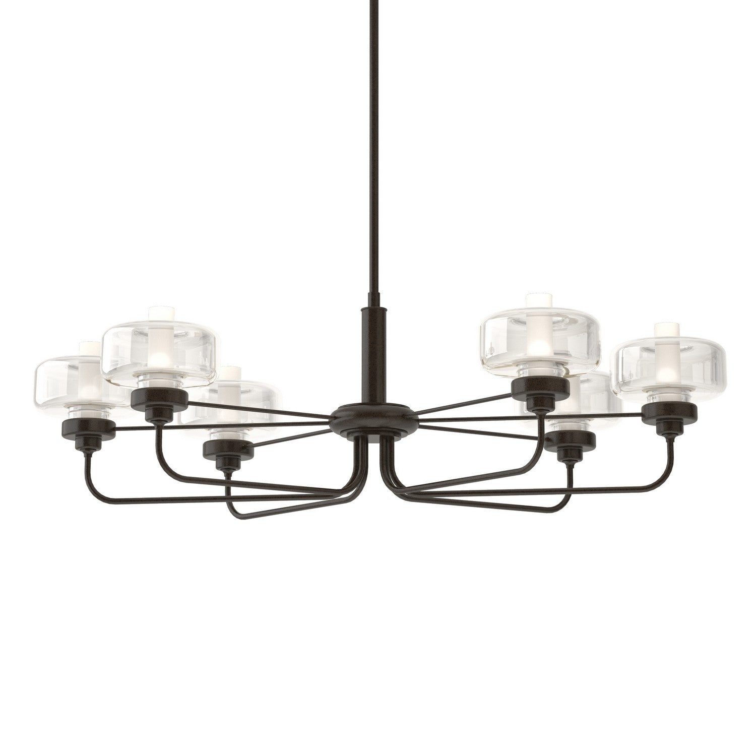 Hubbardton Forge - 137840-SKT-MULT-14-YE0592 - Six Light Pendant - Nola - Oil Rubbed Bronze