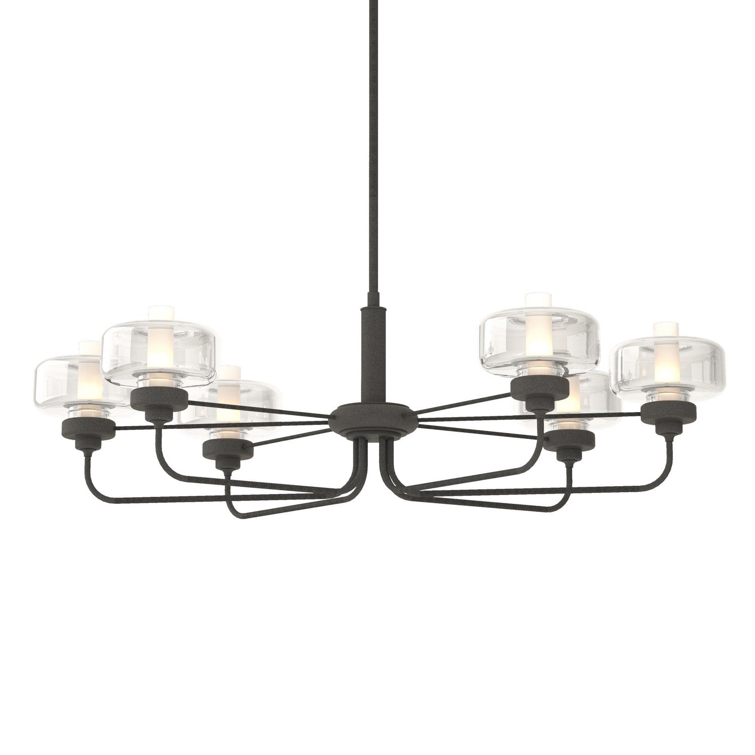 Hubbardton Forge - 137840-SKT-MULT-20-YE0592 - Six Light Pendant - Nola - Natural Iron