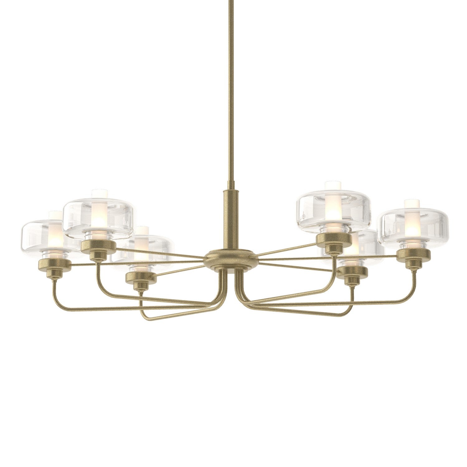 Hubbardton Forge - 137840-SKT-MULT-84-YE0592 - Six Light Pendant - Nola - Soft Gold