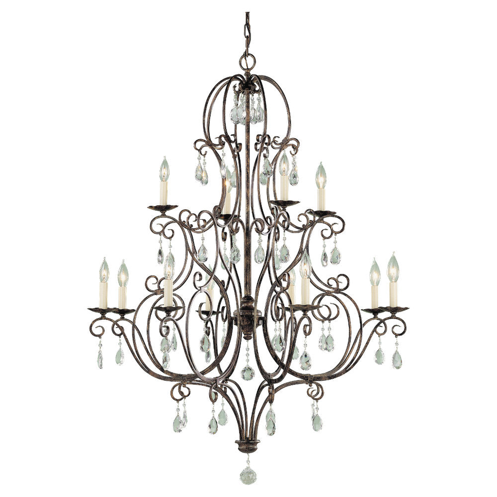 Generation Lighting - F1938/8+4MBZ - 12 Light Chandelier - Chateau - Mocha Bronze