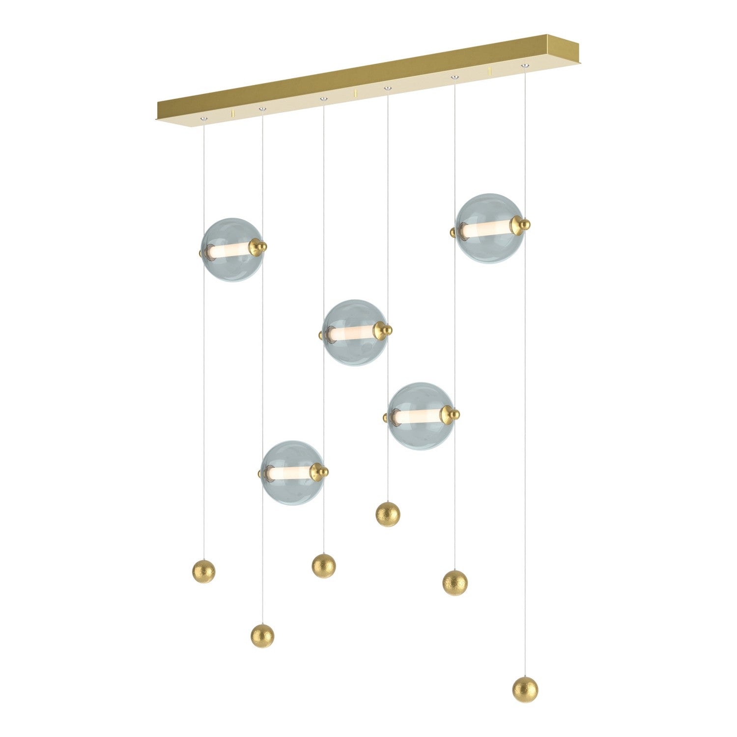 Hubbardton Forge - 139050-LED-STND-86-YL0668 - LED Pendant - Abacus - Modern Brass