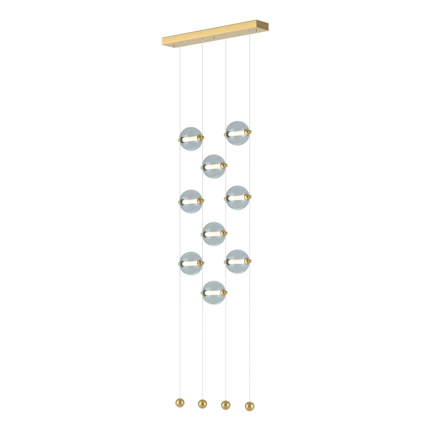 Hubbardton Forge - 139057-LED-STND-86-YL0668 - LED Pendant - Abacus - Modern Brass
