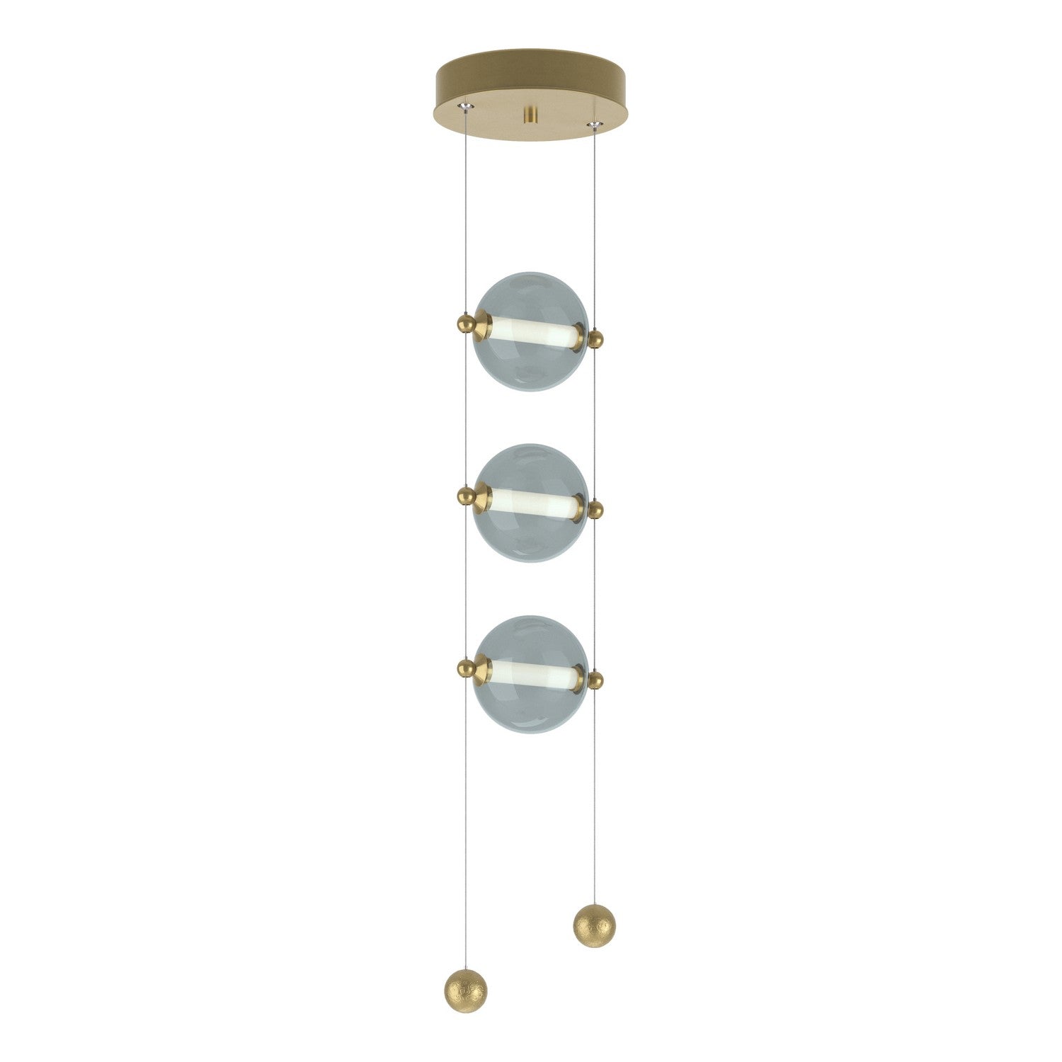 Hubbardton Forge - 139059-LED-STND-86-YL0668 - LED Pendant - Abacus - Modern Brass
