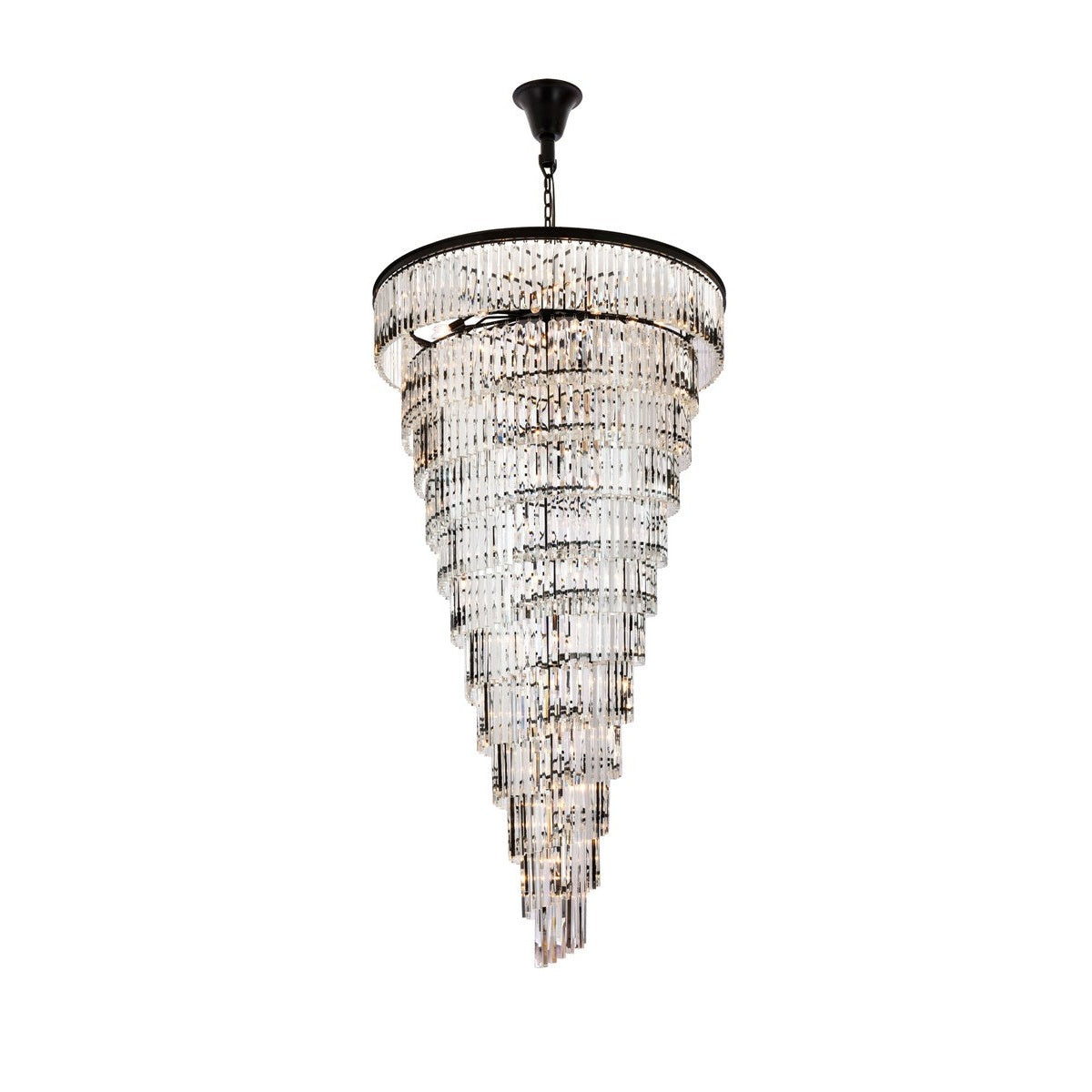 Elegant Lighting - 1201SR48MB/RC - 58 Light Chandelier - Sydney - Matte black