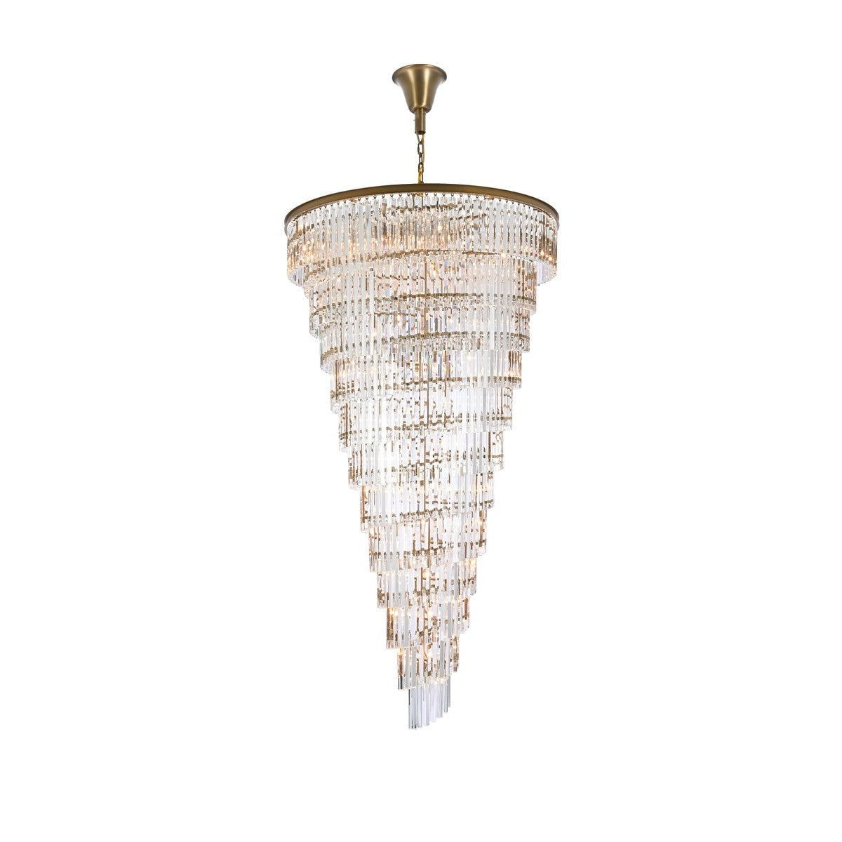 Elegant Lighting - 1201SR48SG/RC - 58 Light Chandelier - Sydney - satin gold