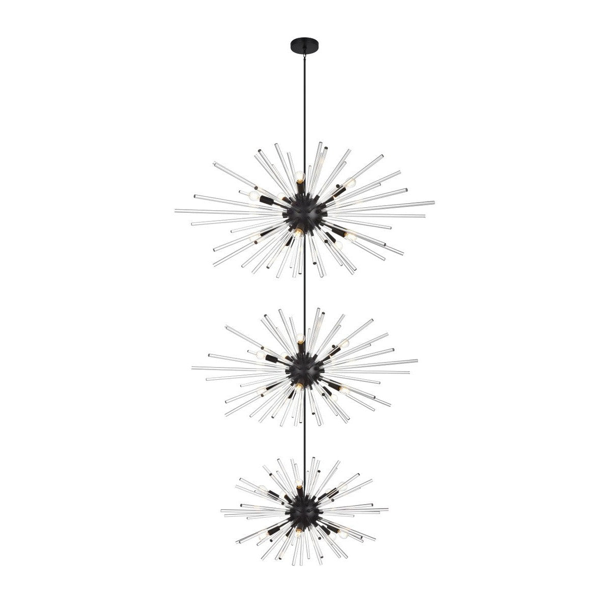 Elegant Lighting - 2502G46L3BK - 30 Light Chandelier - Sienna - black