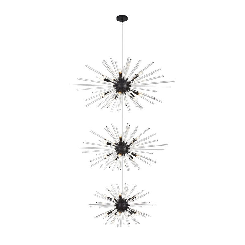 Elegant Lighting - 2502G46L3BK - 30 Light Chandelier - Sienna - black