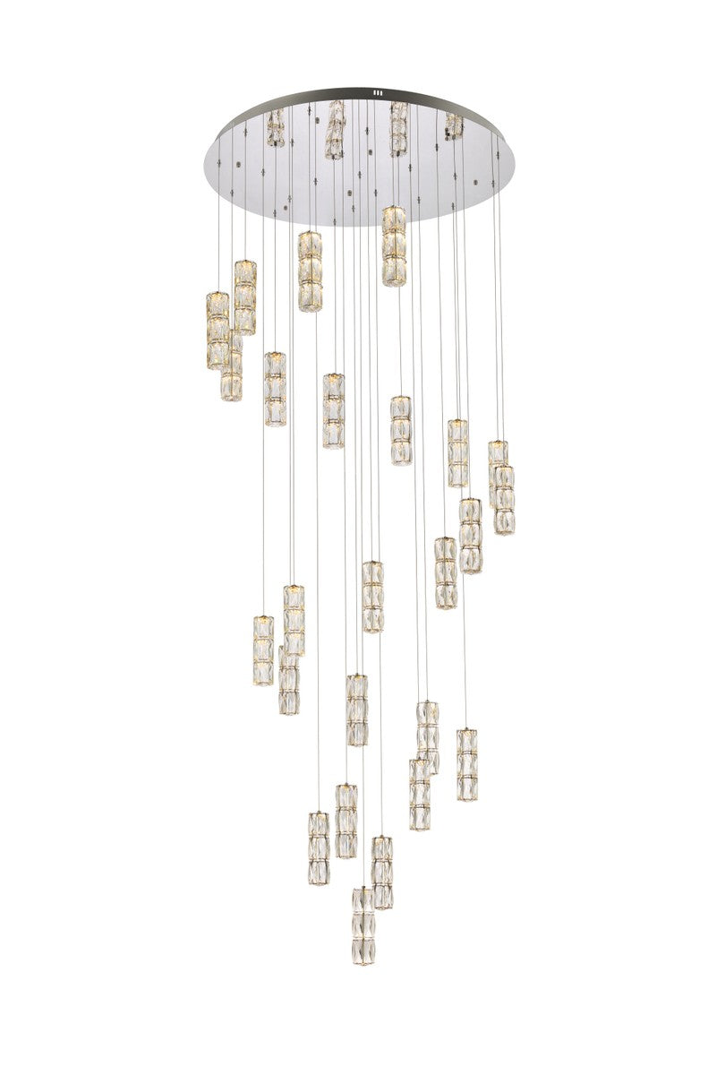 Elegant Lighting - 3500D42C - LED Chandelier - Polaris - chrome