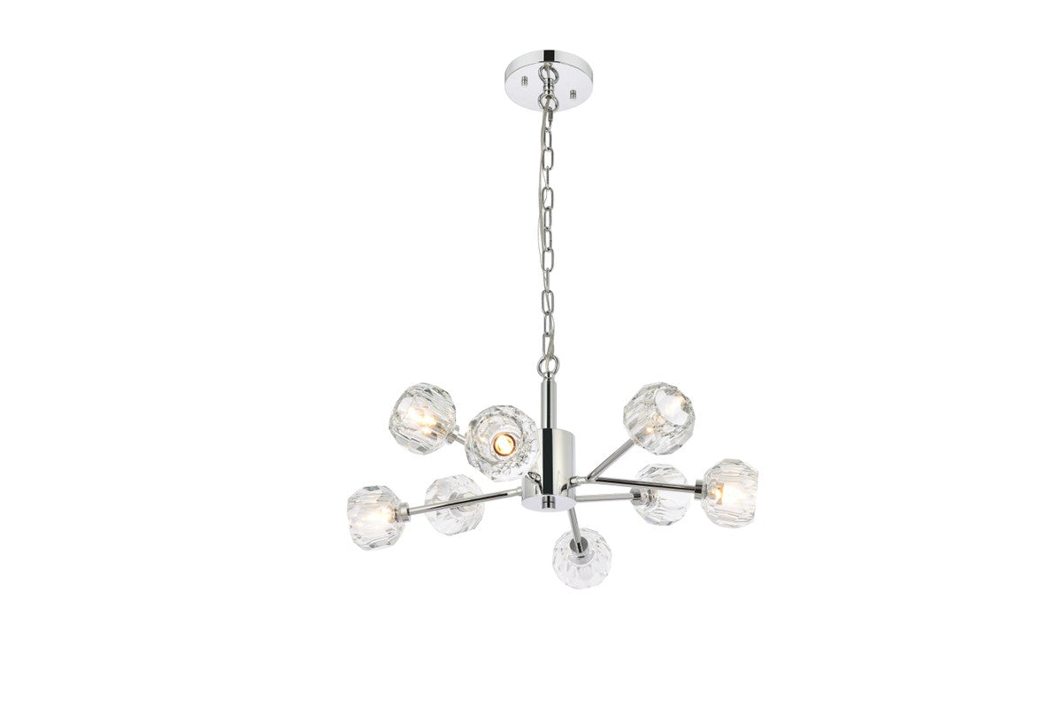 Elegant Lighting - 3509D24C - Eight Light Pendant - Graham - Chrome