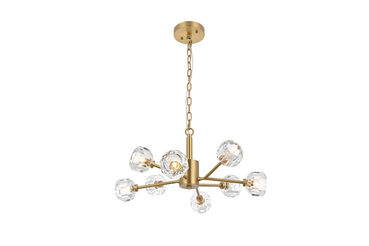 Elegant Lighting - 3509D24G - Eight Light Pendant - Graham - Gold