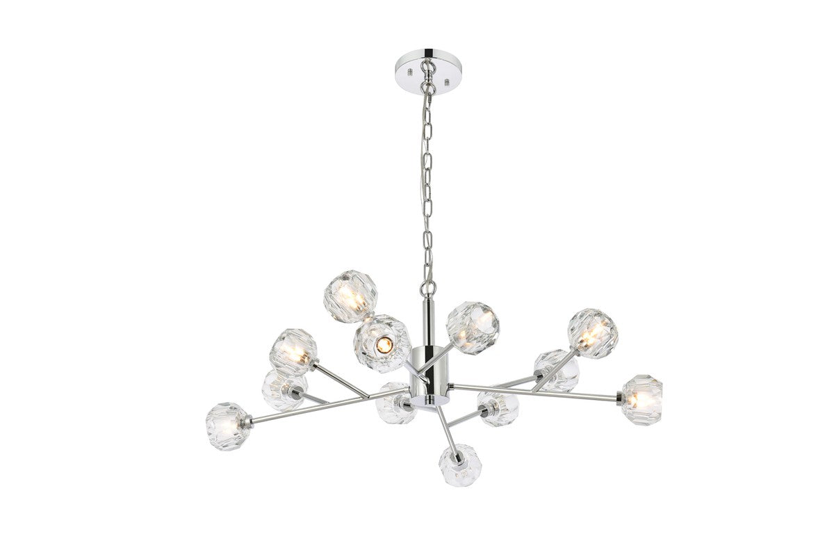 Elegant Lighting - 3509D35C - 12 Light Pendant - Graham - Chrome
