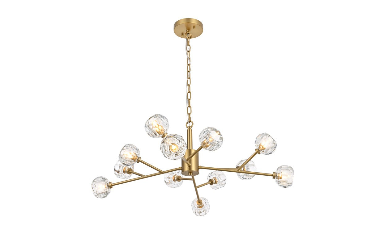 Elegant Lighting - 3509D35G - 12 Light Pendant - Graham - Gold