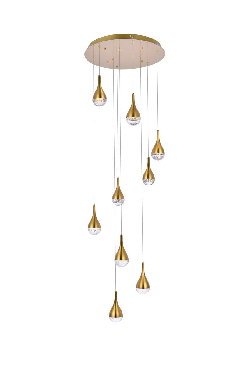 Elegant Lighting - 3809D24SG - LED Chandelier - Amherst - satin gold