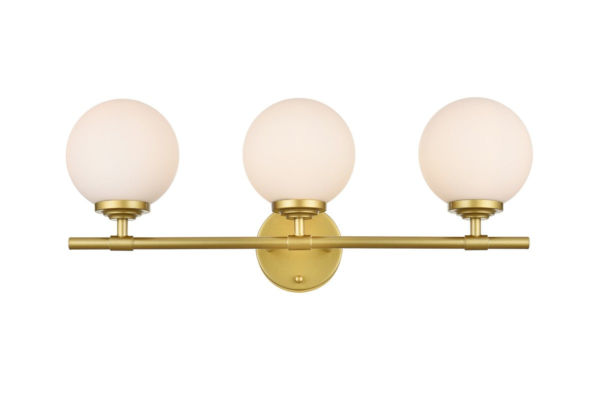 Elegant Lighting - LD7301W24BRA - Three Light Bath Sconce - Ansley - Brass