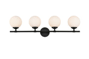 Elegant Lighting - LD7301W33BLK - Four Light Bath Sconce - Ansley - Black