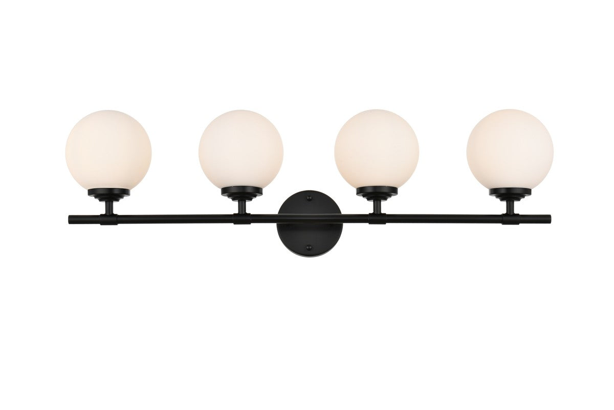 Elegant Lighting - LD7301W33BLK - Four Light Bath Sconce - Ansley - Black
