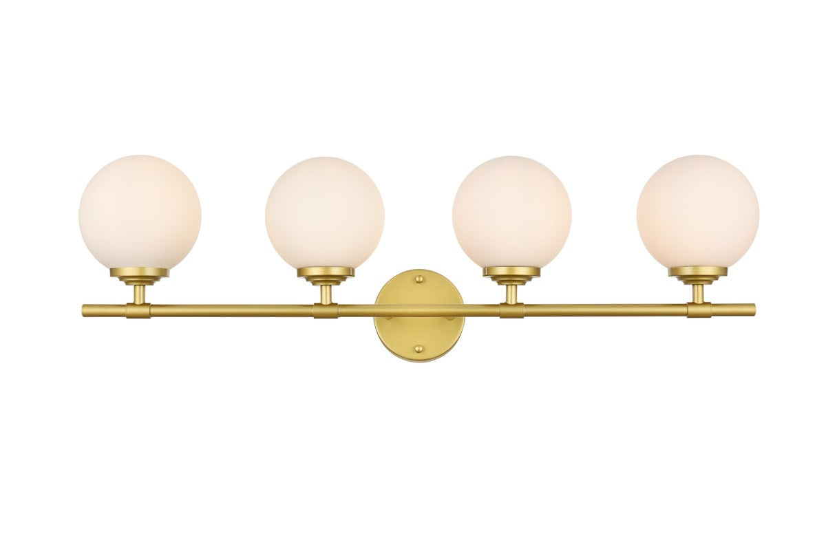 Elegant Lighting - LD7301W33BRA - Four Light Bath Sconce - Ansley - Brass